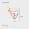 Garden Series  Designs of Hand Painted Designer Pendants for DIY Jewelry Making 18K Gold Plated Stainless Steel Charms