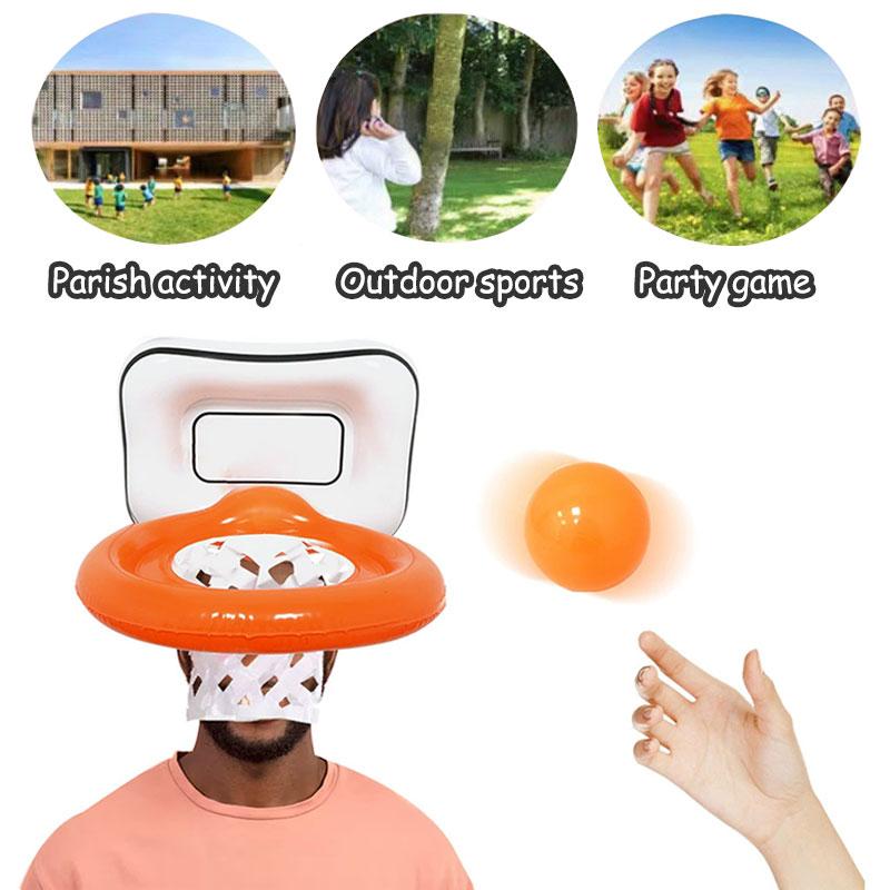 Inflatable Basketball Hoop Throwing Toys Party Activity Games Creative Hats Parent-Child Sports Game Children Adult Outdoor Toys