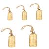 Yousheng Vintage Metal Harmony Cow Bells Handmade Rustic Lucky Christmas Hanging Bells on Jute Rope for Wreath Wall Hanging Decor