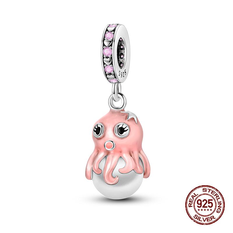 925 стерлингового серебра розового циркония бусины сердцебиение шармы подходят 925 оригинальные браслеты DIY ювелирные украшения подарки на день святого валентина