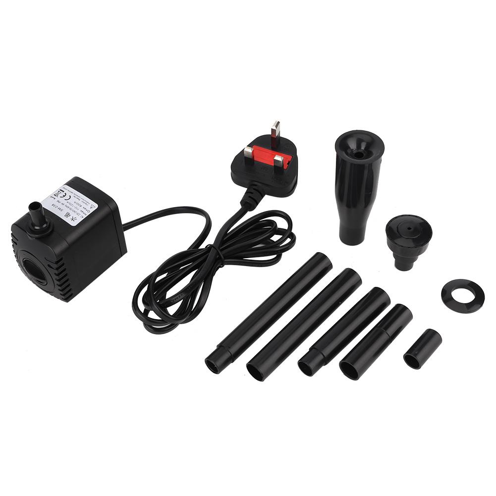 Plastic 3 in 1 600LCelsiusH 8W Aquarium Fish Submersible Pump for Water Garden Fountain Pond