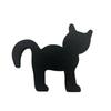 2pcs Mini Halloween Black Cat Ornament Cute Animal Statue Atmosphere Decoration Cat Figurine  Gift
