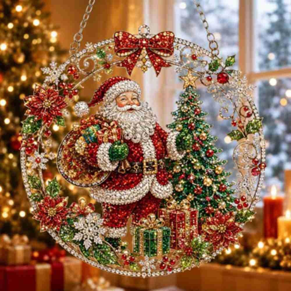 Acrylic Board Christmas Diamond Painting Set DIY Diamond Painting Craft Set Home Wall Hanging