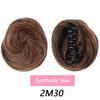 LUPU Girl's Chignon Natural Black Brown Straight Messy Bun For Women And Kids Donut Roller Hair Bun