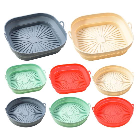 Non-stick Baking Pan Round Square Cheesecake Water Bath Pan Foldable Food Grade Cake Pan Oven Safe Silicone Pan