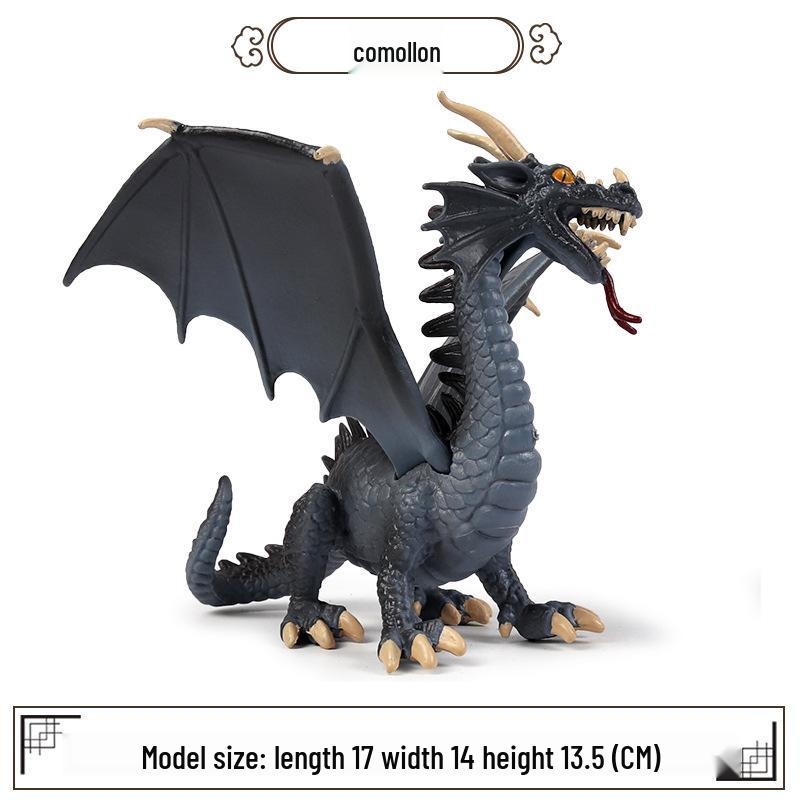Dinosaur & Dragon Plastic Toy Set: Mythical Animal Figures for Kids