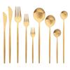 1 Pcs Gold Cutlery Set Golden Spoons Forks Knives Flatware  Cutlery Set Stainless Steel Dinnerware Matte Dinner Silverware Set
