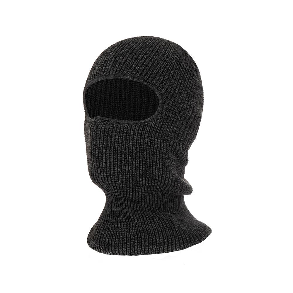 Winter Climbing Three-Hole Woolen Balaclava - Full Face Windproof Mask for Outdoor Cycling