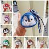Cute Plush Penguin Coin Purse Colorful Hanging Rope Mini Storage Bag Small Makeup Bag  Students