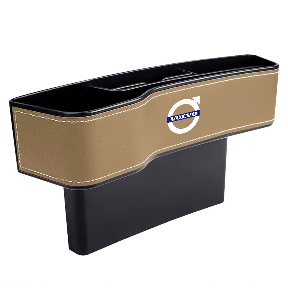 NEW Car Seat Gap Storage Box Leather Storage Box Auto Accessories For Volvo Rdesign T6 AWD C30 C70 S40 S60 S70 S90 V40 V50 V60