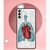 Чехол с анатомическим рисунком сердца для Samsung Galaxy S24 Ultra S22 Plus S20 S21 FE S8 S9 S10 Note 10 20 S23 Ultra Cover