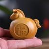 1/2Pcs Feng Shui Fu Horse Wooden Carved Horse Figurine Bring Good Luck 2026  Year Zodiac Horse Statue Home Office Decor