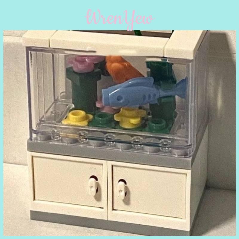 Mini Fish Tank Assembly Blocks Indoor Decor Gift For Teens And Couples