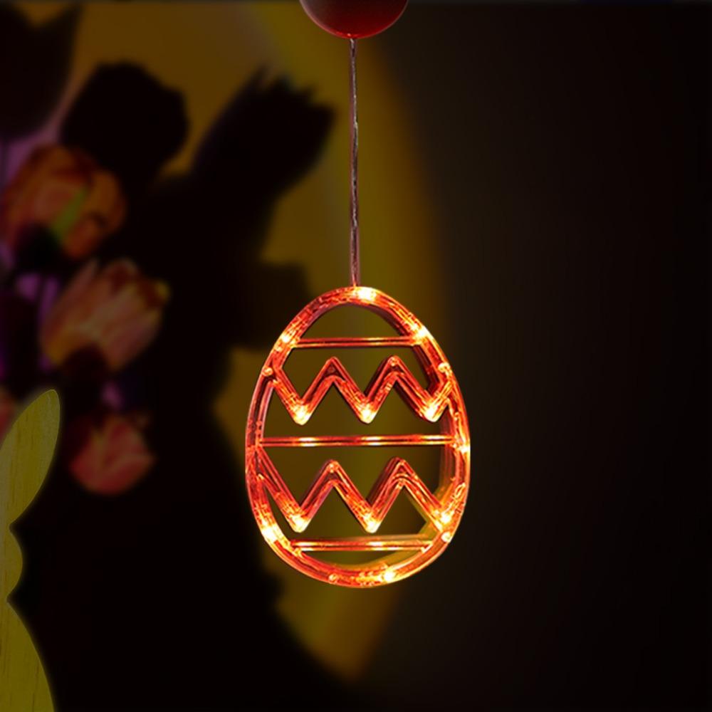 Wall Hanging Egg Suction Cup Light Plastic String Lights Cute Easter Window Lights  Indoor Home
