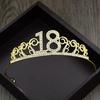 18th Birthday Princess Crown Headband Crystal Wedding Crown Hairban Women Headwear 1 Pc