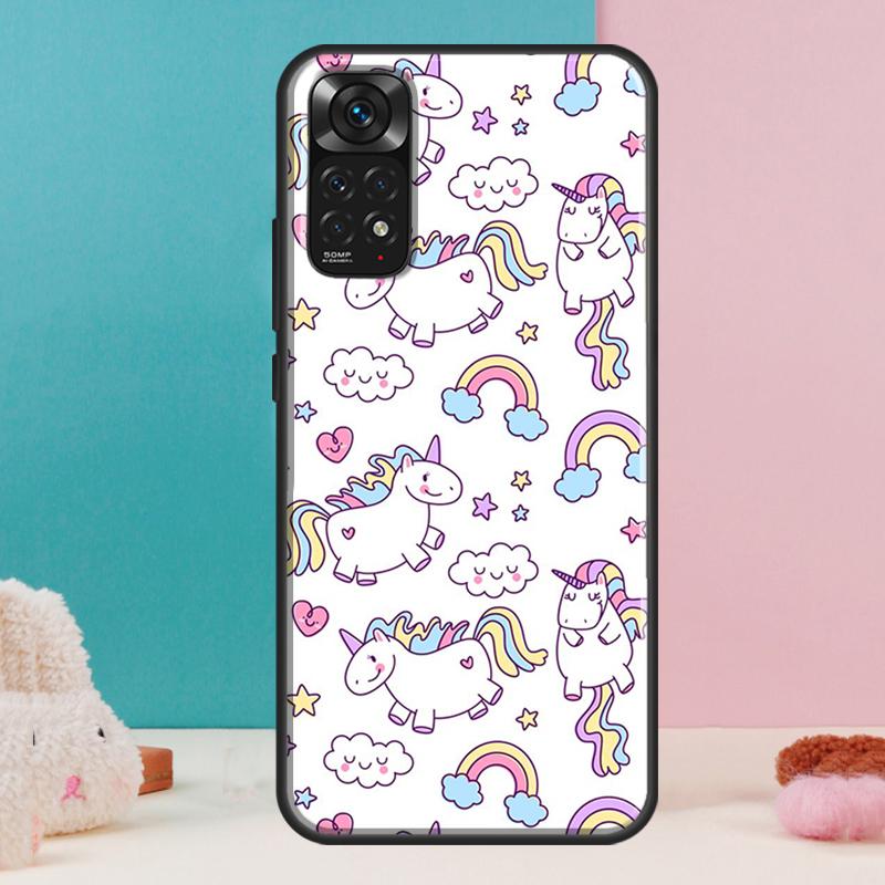 Cute Rainbow Unicorn Case For Xiaomi Redmi Note 14 13 12 Pro 11 9 10 9S 10S 11S 12S Redmi 14C 13C 10C 12C Cover
