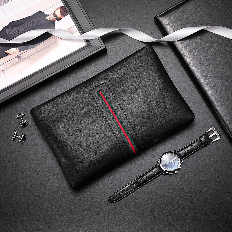 Men's Fashion Clutch - Genuine Leather, Luxury Cowhide Envelope Bag