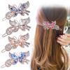 Fashion Women Butterfly Shape Rhinestones Inlaid Hair Clip Hairpin Headwear