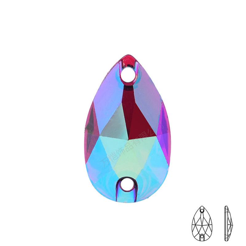 Капля воды из смолы, сшитая вручную, с плоским дном, аксессуары своими руками, декоративная одежда, головные уборы, обувь и шляпы, свадебное платье, плоская пряжка