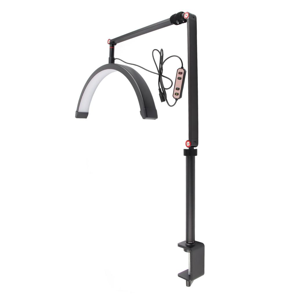 Half Moon Fill Light 360 Degrees Rotation Brightness Color Temperature Adjustable LED Fill Lamp 110‑240V