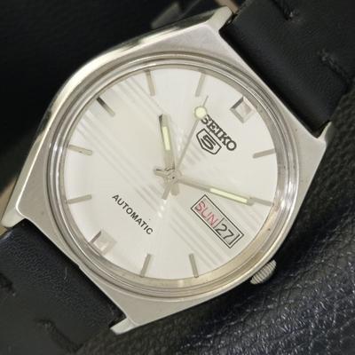 ЯПОНИЯ ВИНТАЖ SEIKO 5 АВТОМАТИЧЕСКИЕ 6309A МУЖСКИЕ ЧАСЫ С СЕРЕБРИСТЫМ ЦИФЕРБЛАТОМ a701555-5