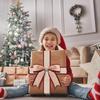 Рождественская проволочная лента 2 рулона Декоративные ornaments с клетчатым краем 2,48 дюйма Лента «С Рождеством» для праздничной елки, венка, гирлянды