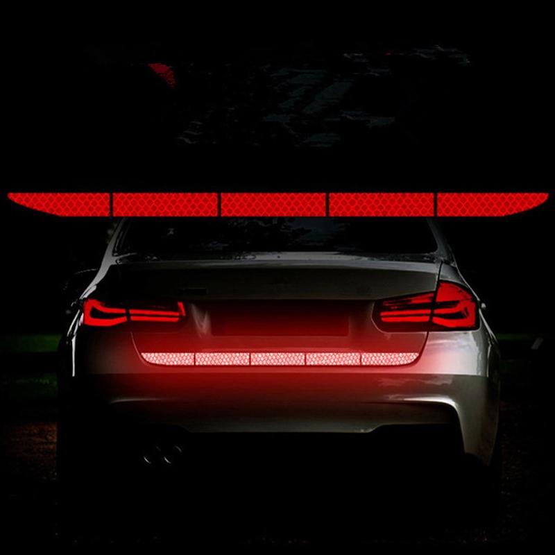 Светоотражающие полосы для автомобиля Предупреждающая лента для наклейки Автозадняя предупреждающая светоотражающая лента Автомобильные аксессуары