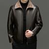 Winter Velvet Genuine Sheepskin Jacket, Middle-aged Men's Leather Jacket, Thickened Daddy Fur All-in-one Jacket