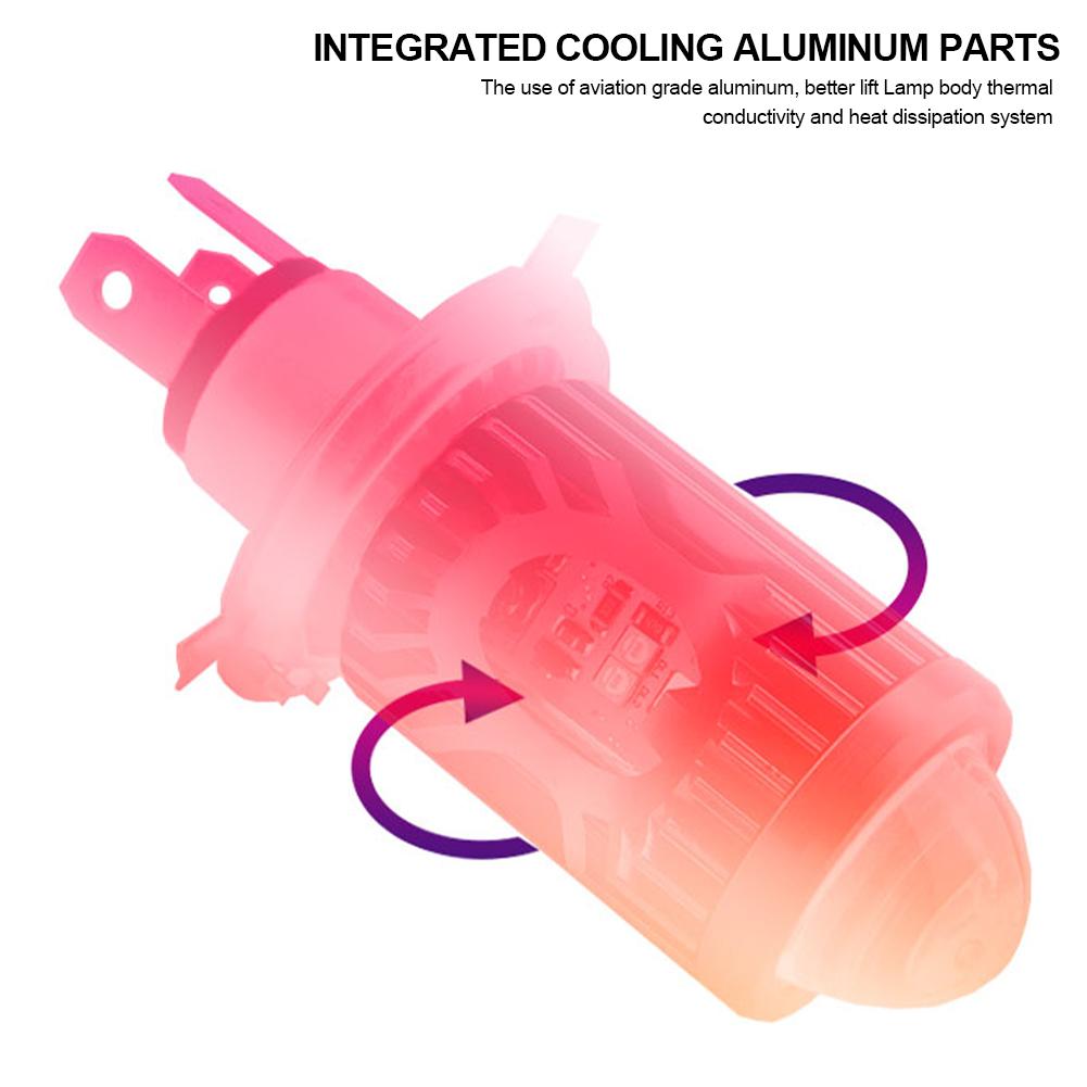 Светодиодная фара для мотоцикла 3030 Chips Strobe Flash Beam для скутера, мотоцикла H4 BA20D PX15D, фары, лампы для фар