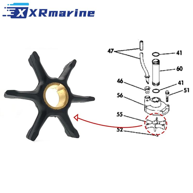 0775521 Boat Motor Impeller 378891 for OMC Johnson Evinrude 25HP 33HP 35HP 40HP 1968-1977 Outboard Engine 775521 777834 375808