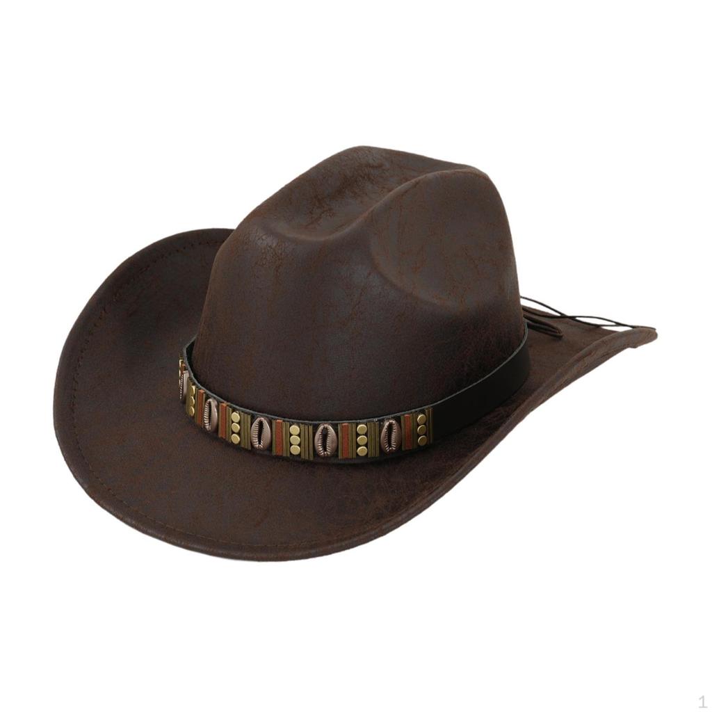 Ковбойская шляпа в стиле вестерн, повседневная шляпа от солнца для путешествий, музыкального фестиваля, нарядного платья