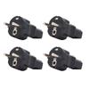 4PCS  2 Slot Plug To IEC320 C13 Power Adapter Professional  To C13 Power Plug Adapter for Laptop