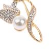 1Pc Brooch Rhinestone Tulip Flower Brooch Anti-glare Suit Brooch Collar Pin Jewelry