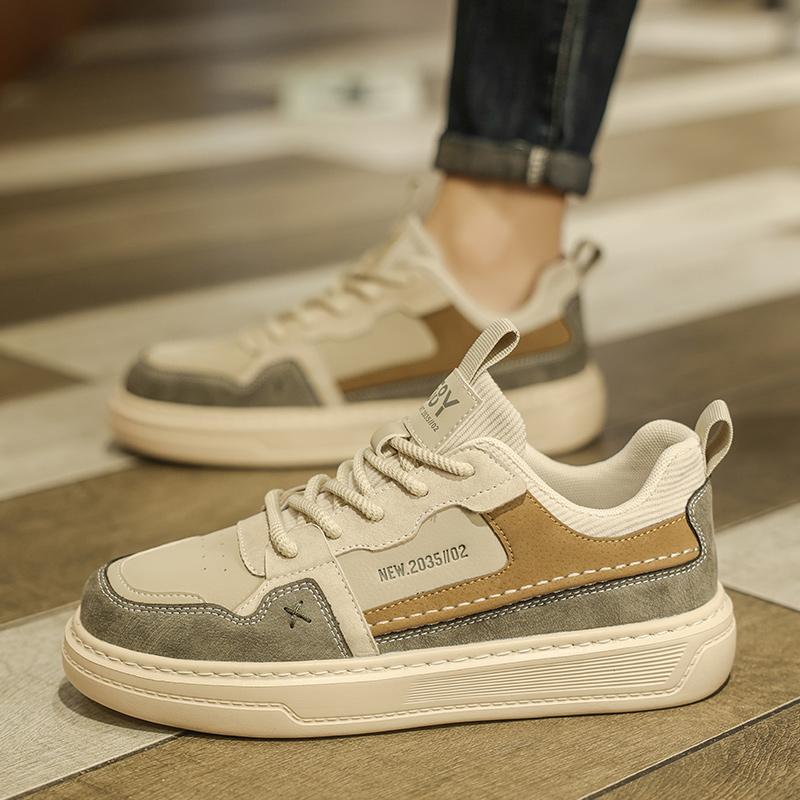 Lightweight Men Sneakers Genuine Leather Shoes Fashion Breathable Retro Training Shoes Athletics Sport Casual Shoes Student