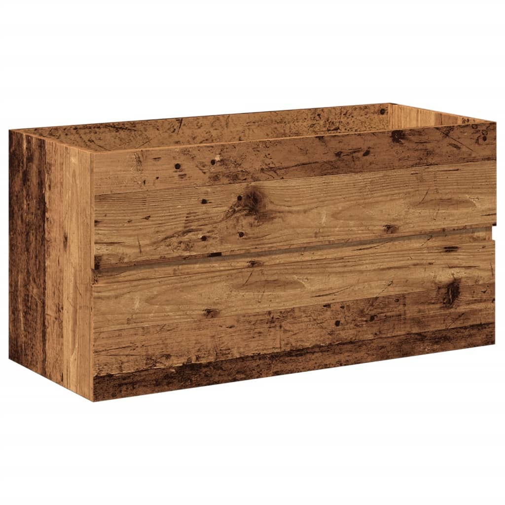 Vidaxl Szafka Z Umywalką, Stare Drewno, 91X39,5X49 Cm