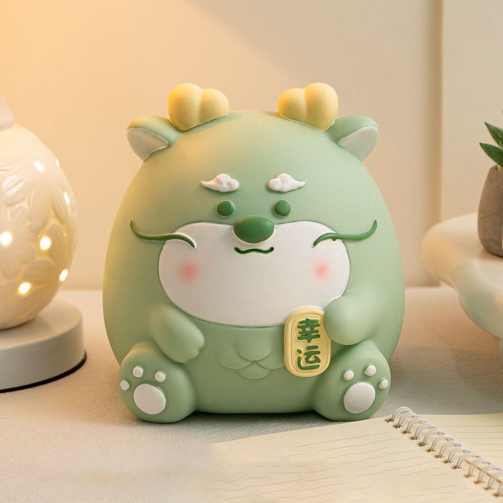 Adorable Dragon Coin Bank Unbreakable Money Saving Jar Desktop Doll Decor Cartoon Piggy Bank  Boys