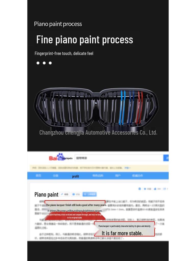 Совместимая решетка радиатора BMW New X1 F48 с двойной линией и тремя цветами, модифицированная решетка переднего воздухозаборника