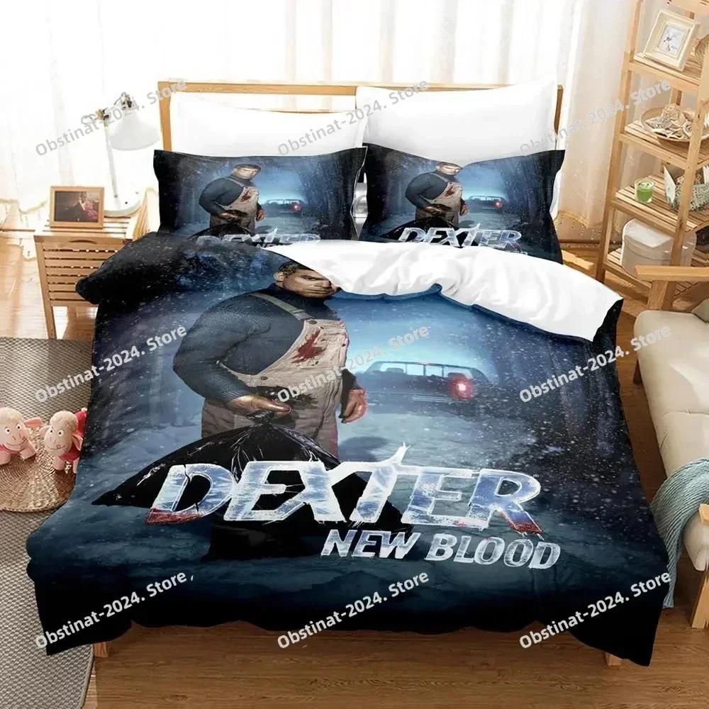3D Комплект постельного белья Dexter New Blood С принтом Одеяло Покрывало Наволочка 3 предмета Комплекты Детский Взрослый Размер