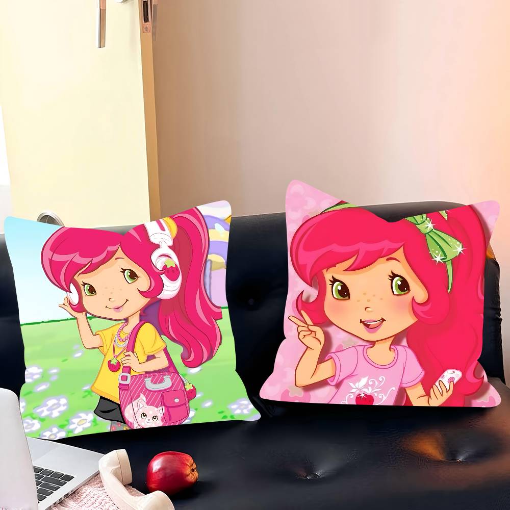 Клубничка S-Шорткейкс Наволочка Съемный Моющийся Чехол для Подушки – Мягкий Лен для Всех Сезонов