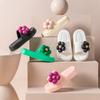 Летняя мода ЭВА резиновые тапочки с цветочным принтом модные сандалии для женщин 4 см толстая подошва милый простой принт легкий