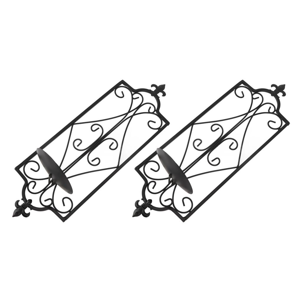 2pcs Wall Sconce Candle Holder Hanging Iron Wall Candle Sconce Holder Wall Decorations for Living