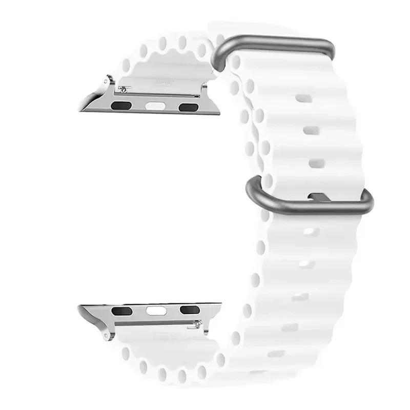 Ремешок для Apple watch ultra 3 ремешок 49 мм 44 мм 45 мм 46 мм 41 мм 40 мм 38 мм 1:1 Оригинальный ремешок Ocean для iWatch series 11 10 9 8 7 se