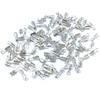 100pcs Fold Over Clasp Crimp Bead Alloy Clip Buckle Connector Cord End Tip Accessories DIY Necklace Bracelet Jewelry Making Accessories