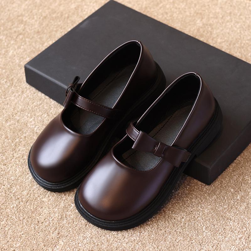 Весенние и осенние туфли для девочек из натуральной кожи. Туфли принцессы. Весенние туфли Мэри Джейн.