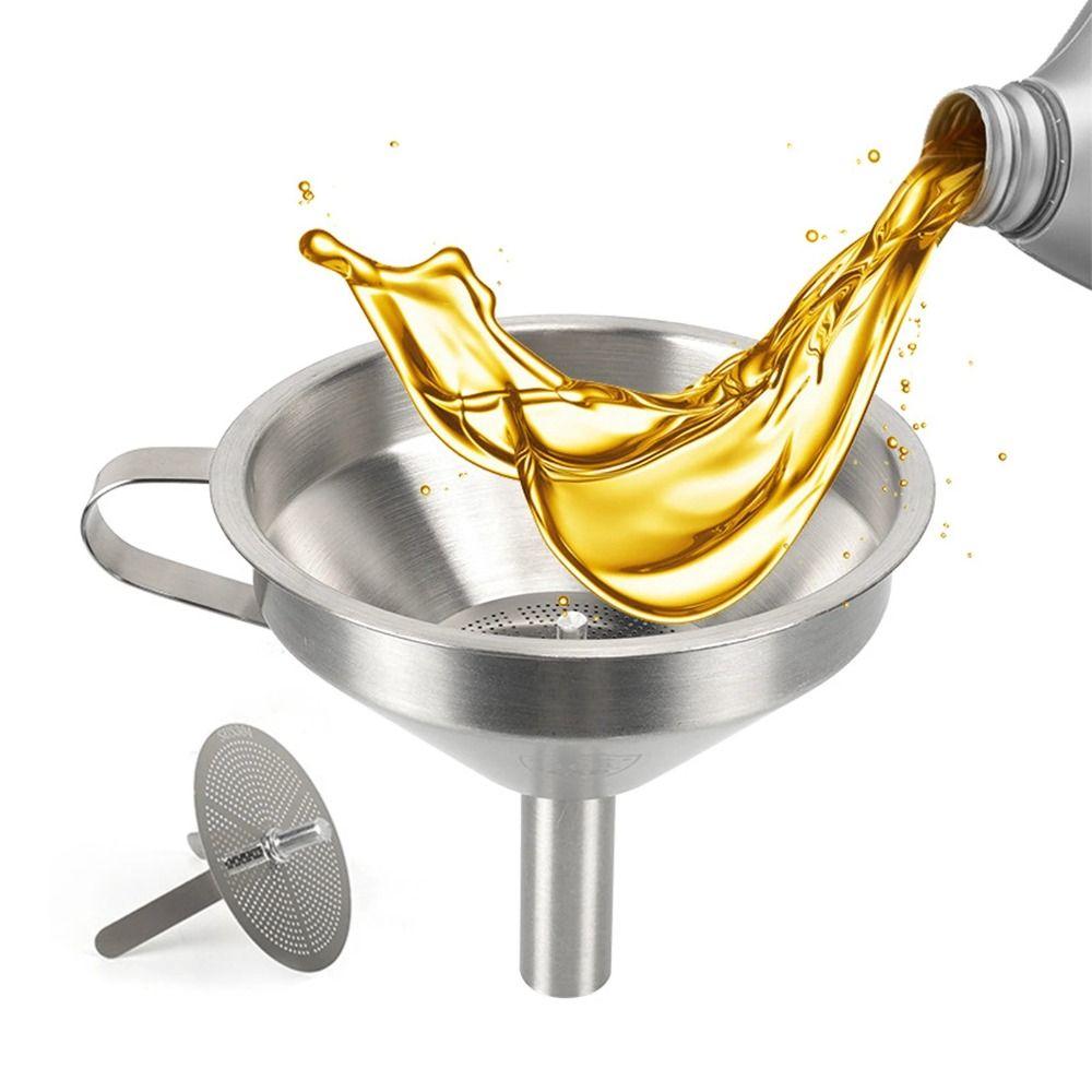 with Detachable Filter Filter Funnel Spice Cooking Oil Filter Strainer  For Filling Bottles Jars