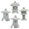 Retro Gazebo Chinese Lanterns Mini Pagoda Model Decoration Stone Miniature Statue Sandstone Home Garden Decor Accessories