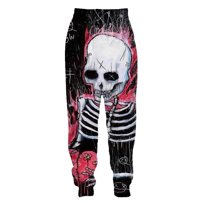 Spring Autumn Men's Pants Fashion Trousers Casual Man Sports Skull 3D Printed Streetwear Sweatpants Big Size Men Clothing S-6XL