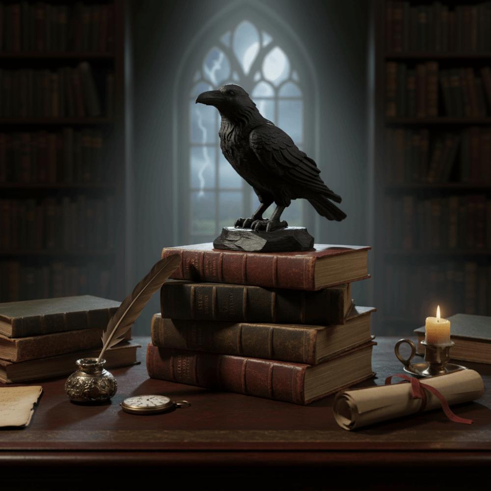3D Printed Simulation Crow Model Raven Prop Bird Ornaments Craft Crow Statue Crafts Farm