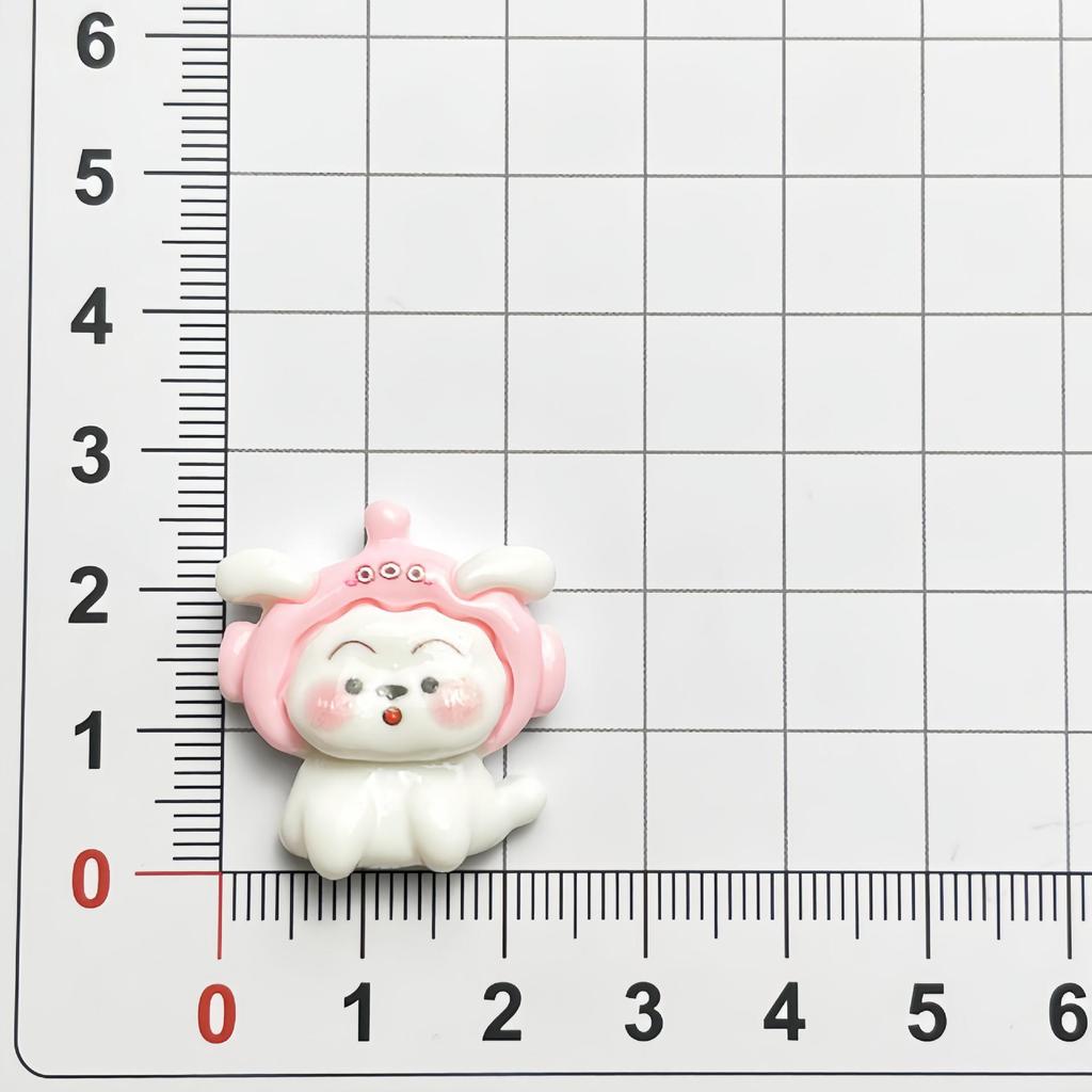 Colorful Resin Hat & Puppy Accessories for DIY Crafts