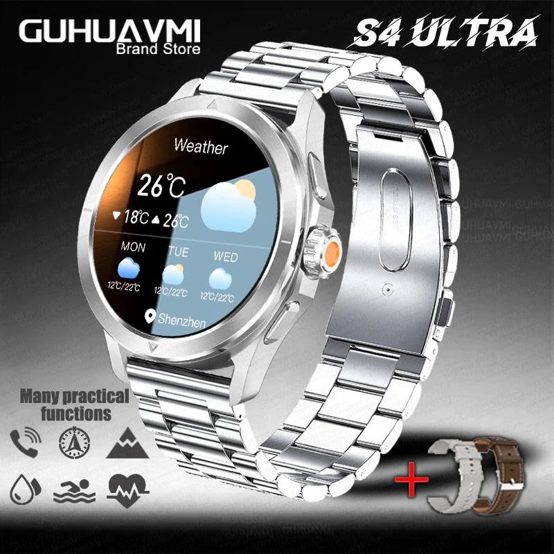 Новые умные часы S4 Ultra для мужчин, AMOLED, для активного отдыха и спорта, GPS, компас, пульсометр, водонепроницаемые, NFC, Bluetooth-звонки, смарт-часы